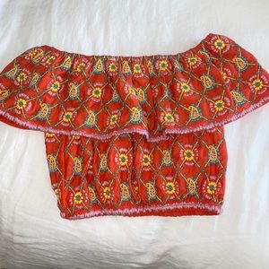 TOPSHOP WOMENS OFF THE SHOULDER TOP